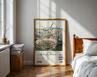 Pôster da Copa do Mundo de Futebol de 1978, Argentina x Holanda, final, impressão de futebol, arte de parede vintage, ótimo presente para ele ou para ela.