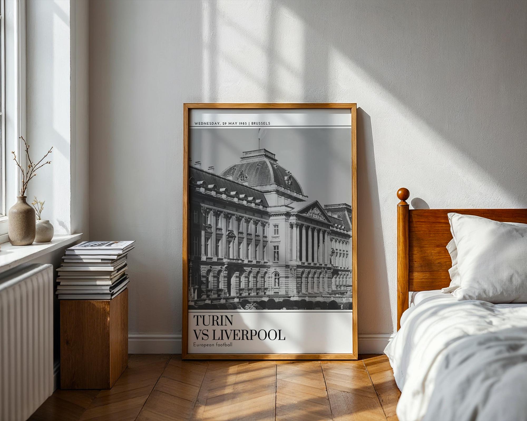 LIVERPOOL FC / JUVENTUS FC 1985 /PLATINI /POSTER GÉANT