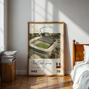 Italy vs West Germany 1982 World Cup Final Print in Spain / Football Soccer Poster
