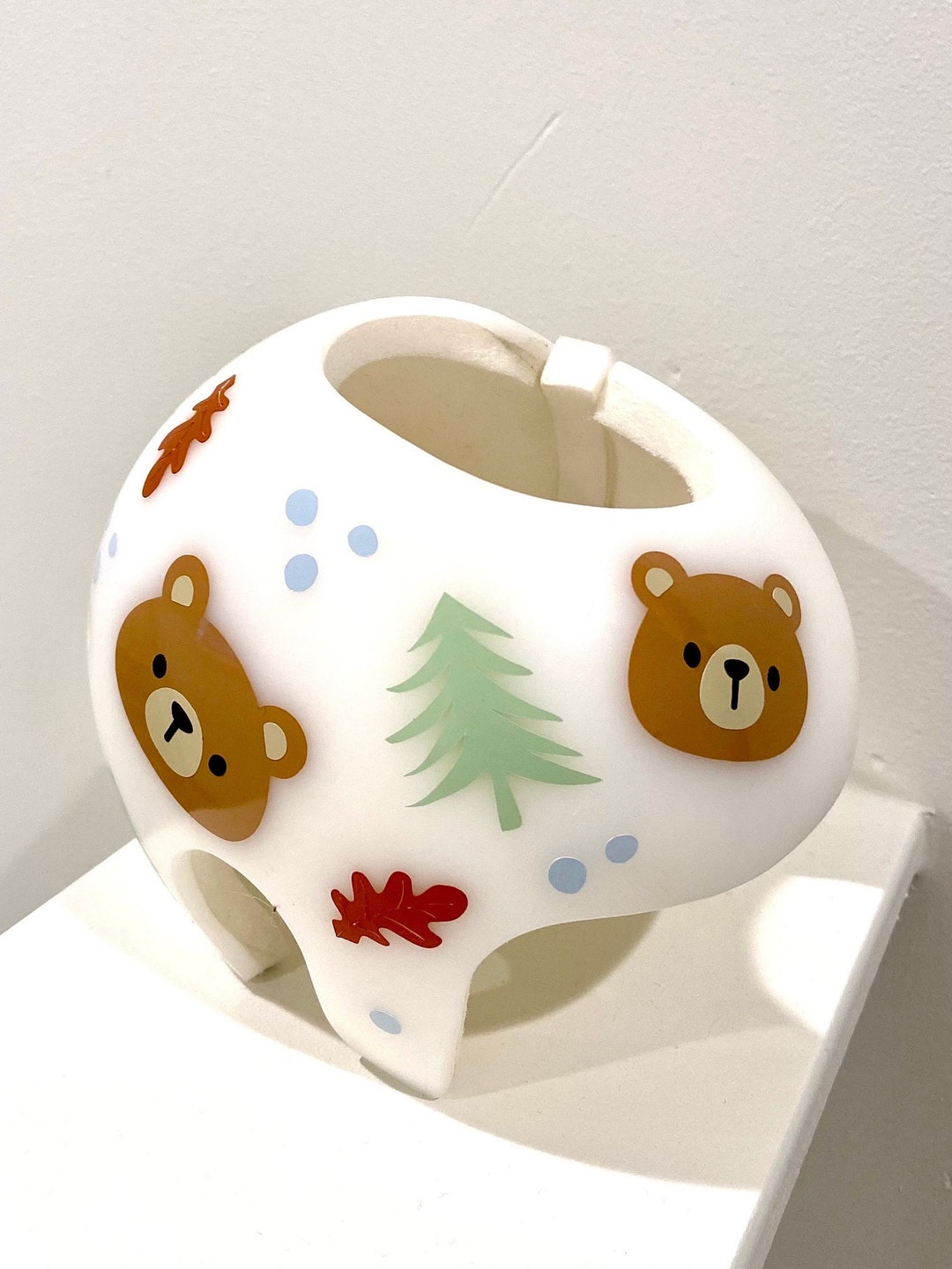 Teddy Bear Cranial Helmet Stickers Gender Neutral Colors Etsy