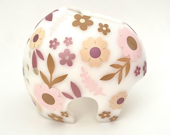 Boho Floral Cranial Helmet Decals: Pinks and Browns
