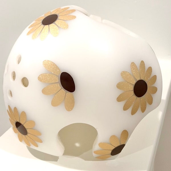 Simple Sunflowers: Baby Girl’s Cranial Helmet Decals