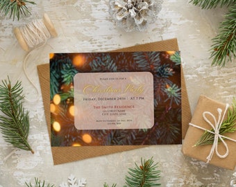 Christmas Party Invitation, Christmas Party Printable or Digital Invitation, Christmas Party Editable Template, Instant Download
