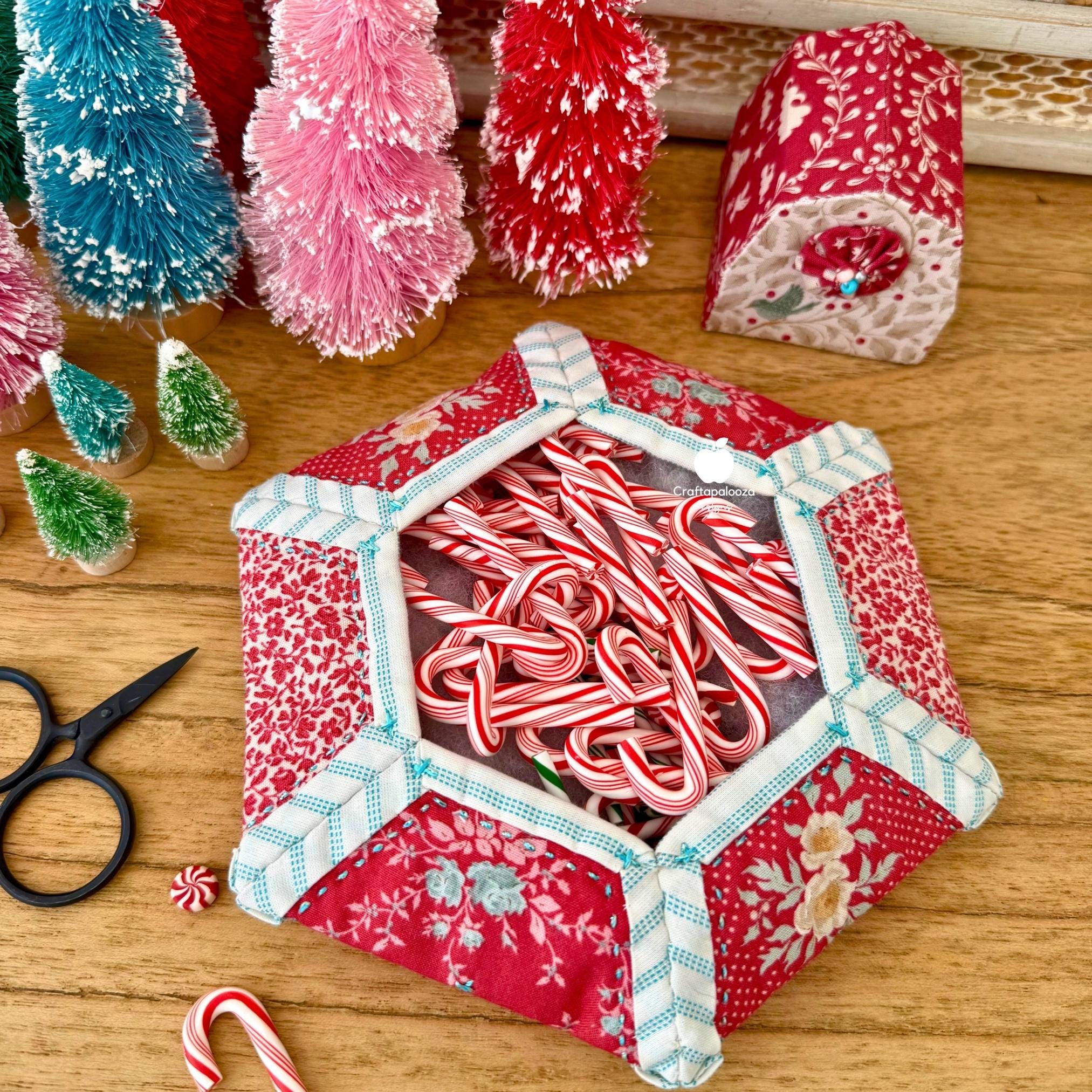 Blossie Basket PDF Pattern: Quilt-as-you-go Hexie Bowl - Etsy