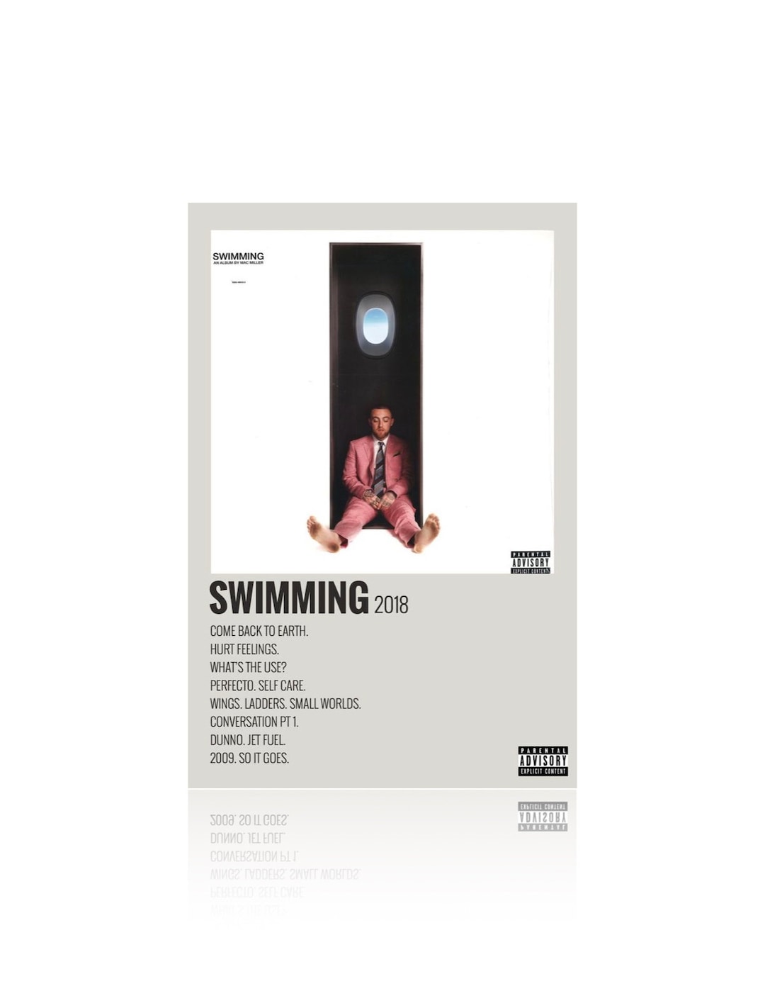 Mac Miller Swimming Album Cover Poster, Mac Miller Poster, Swimming