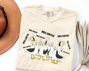 Comfort Colors® Custom Seagulls Teacher Shirt, Funny Personalized Tee