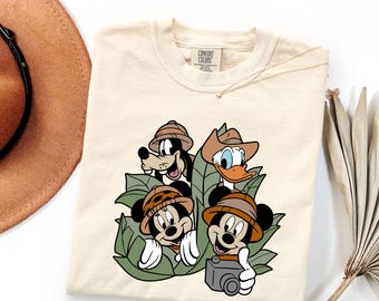 Comfort Colors Safari Mickey Friends Jungle Adventure Shirt