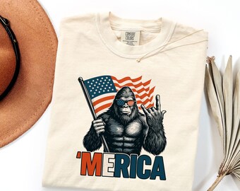 Comfort Colors Gorilla 'Merica USA Flag Graphic Tee