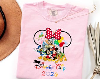 Comfort Colors Disney Trip 2026 Shirts, Disneyland Minnie Shirts, Disney Vacation T-shirt, Disney Couple Shirt, Disney Clothes,Disney Family