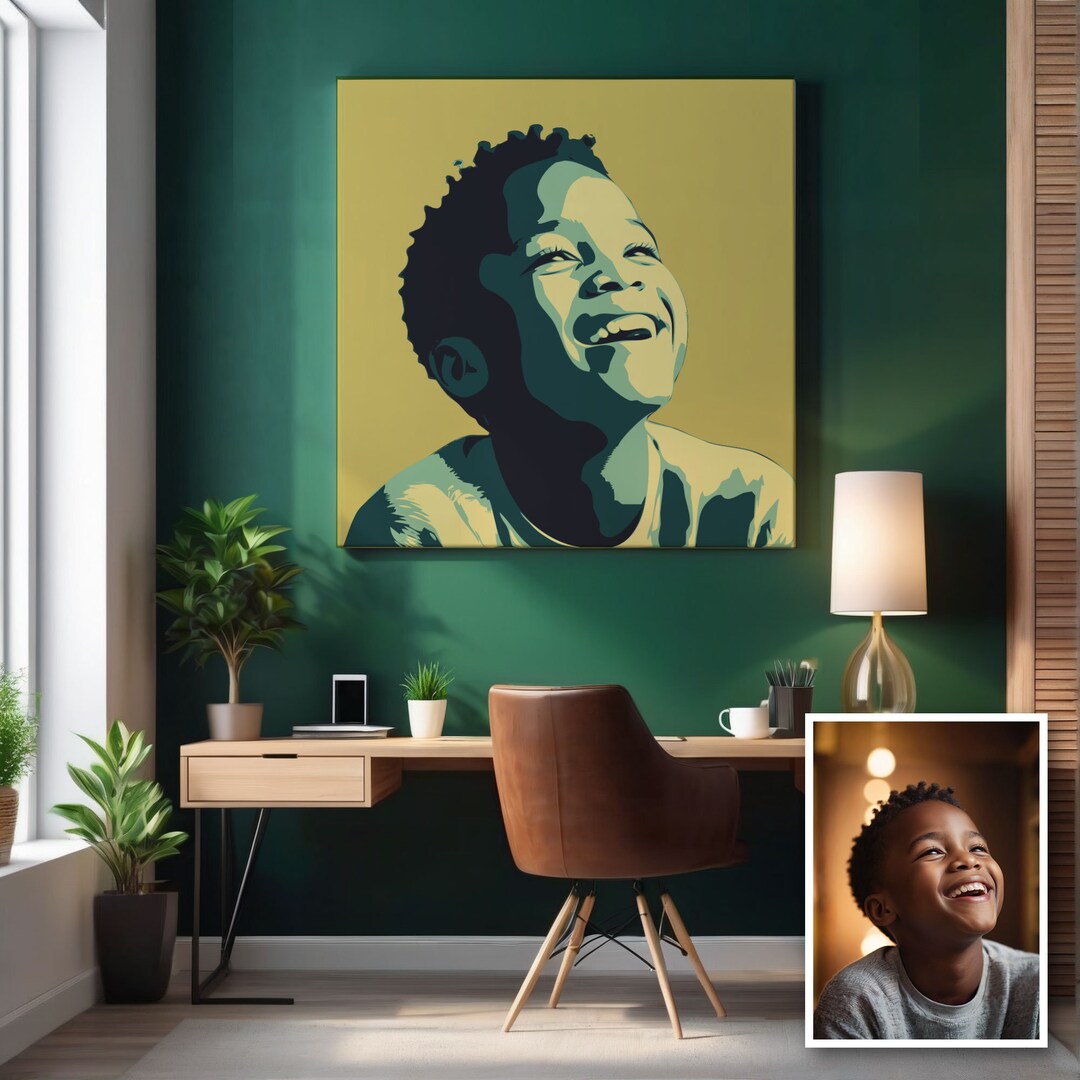 Personalize Portrait in Style of Multicolor Art Illustration, Portrait ...