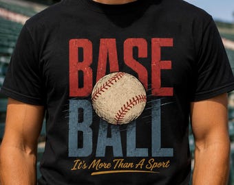 Baseball Is More Than a Sport Shirt, Vintage Baseball Ball Graphic, Fan Gift, Tee Hoodie Sweatshirt