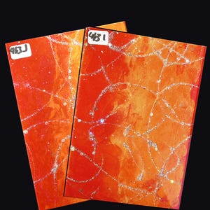 Metallic Red Orange Yellow Glass for cutting into mosaic glitter glass tile pieces, For Crafting Mosaic Art, Not Stained Glass #463