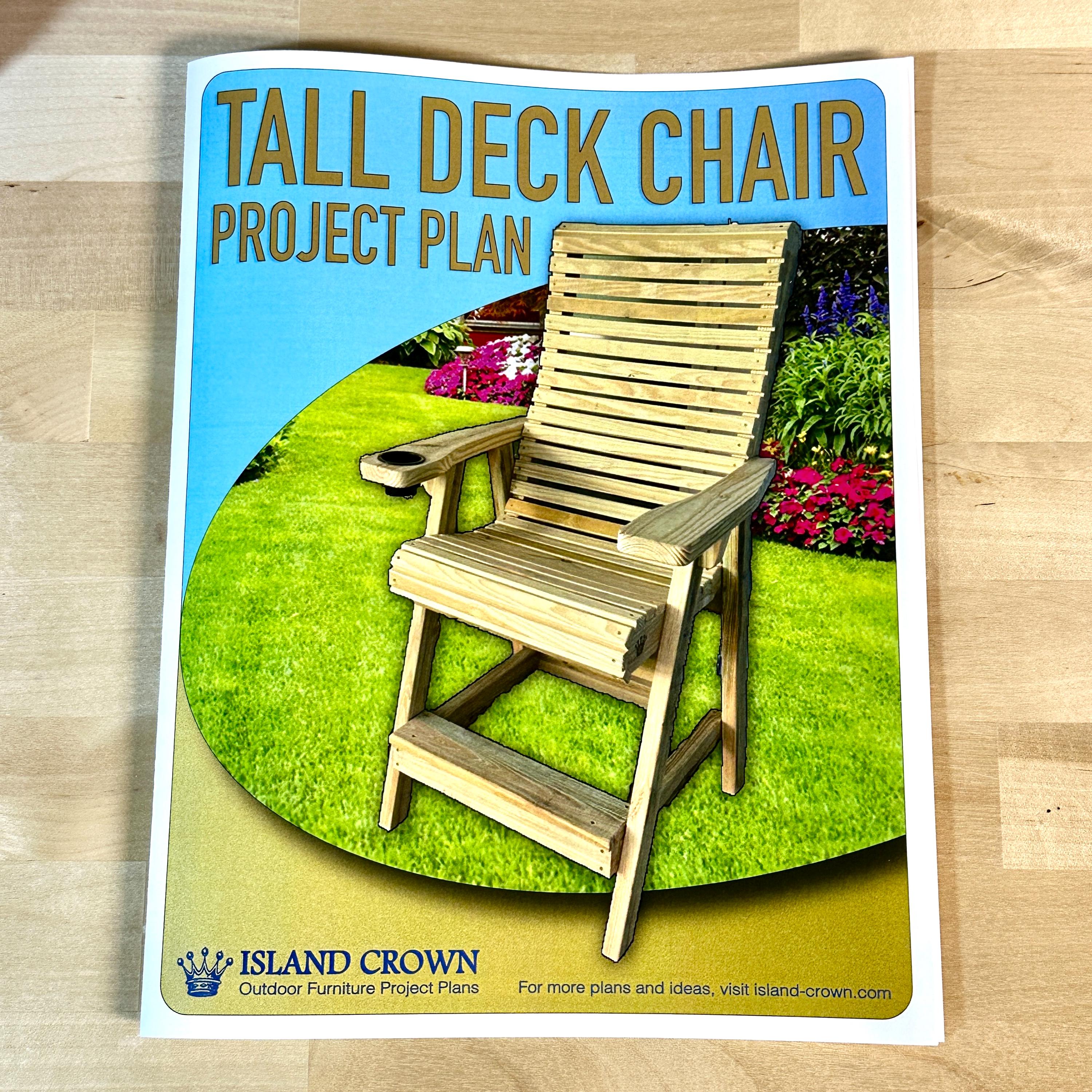 Tall Deck Chair Project Plan With MDF Templates - Etsy