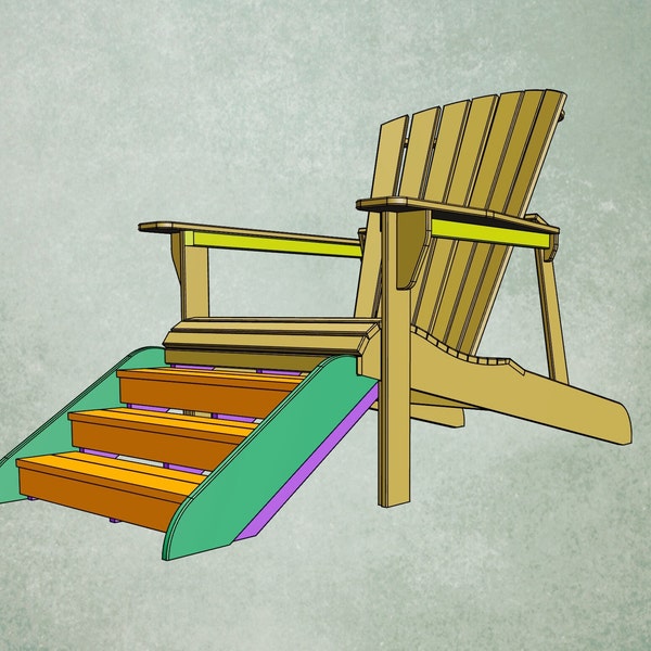 Step Plans For GIANT Adirondack Chair