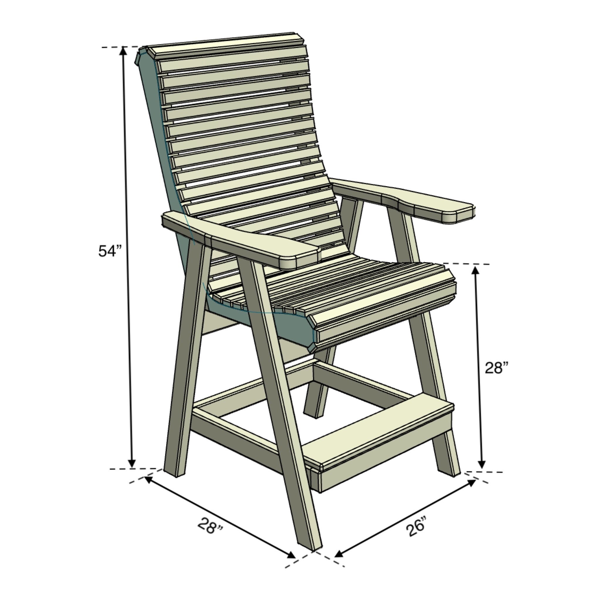 Captains Chair Plans Tall Deck Chair Plans Etsy