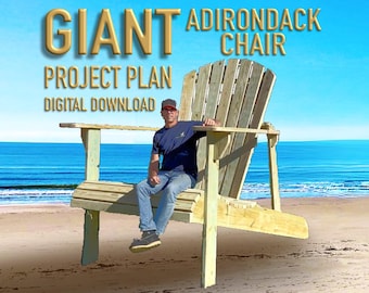 Plan del proyecto de silla Adirondack GIGANTE: ahora incluye paquete de escalones