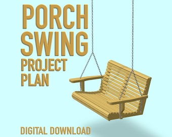Projectplan verandaschommel | Plannen voor hangbanken voor buiten | Digitale pdf-download