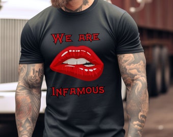 Infamous The Show Unisex T-Shirt | Infamous the show merchandise | Lip bite design | Infamous the Show T-Shirts.