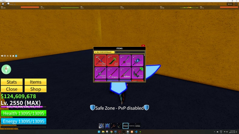 Compte Blox Fruits – Max Level, Fruits Perm, Tous Gamepass – Roblox PC