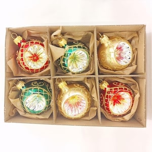 Confezione di 6 Sfere Reflectors barocche in vetro 6 cm