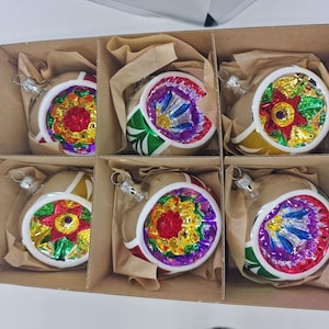 Confezione di 6 sfere Reflectors colorate in vetro 8 cm