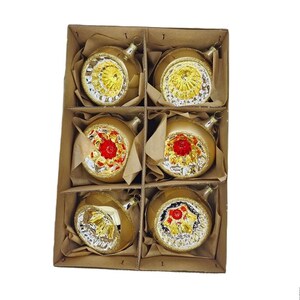 Confezione di 6 sfere Reflectors oro in vetro 8 cm