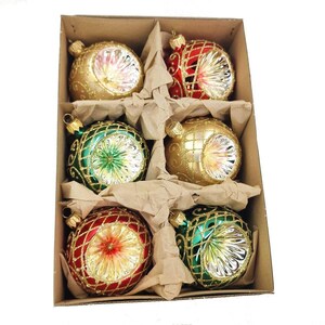 Confezione di 6 Sfere Reflectors barocche in vetro 8 cm