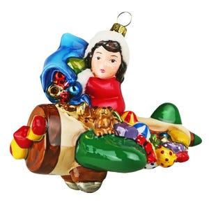Babbo Natale giovane in aereo
