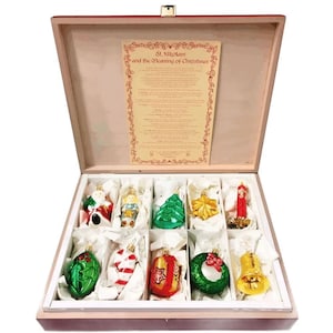 Inge Glas Scatola di sfere di vetro Santa Claus