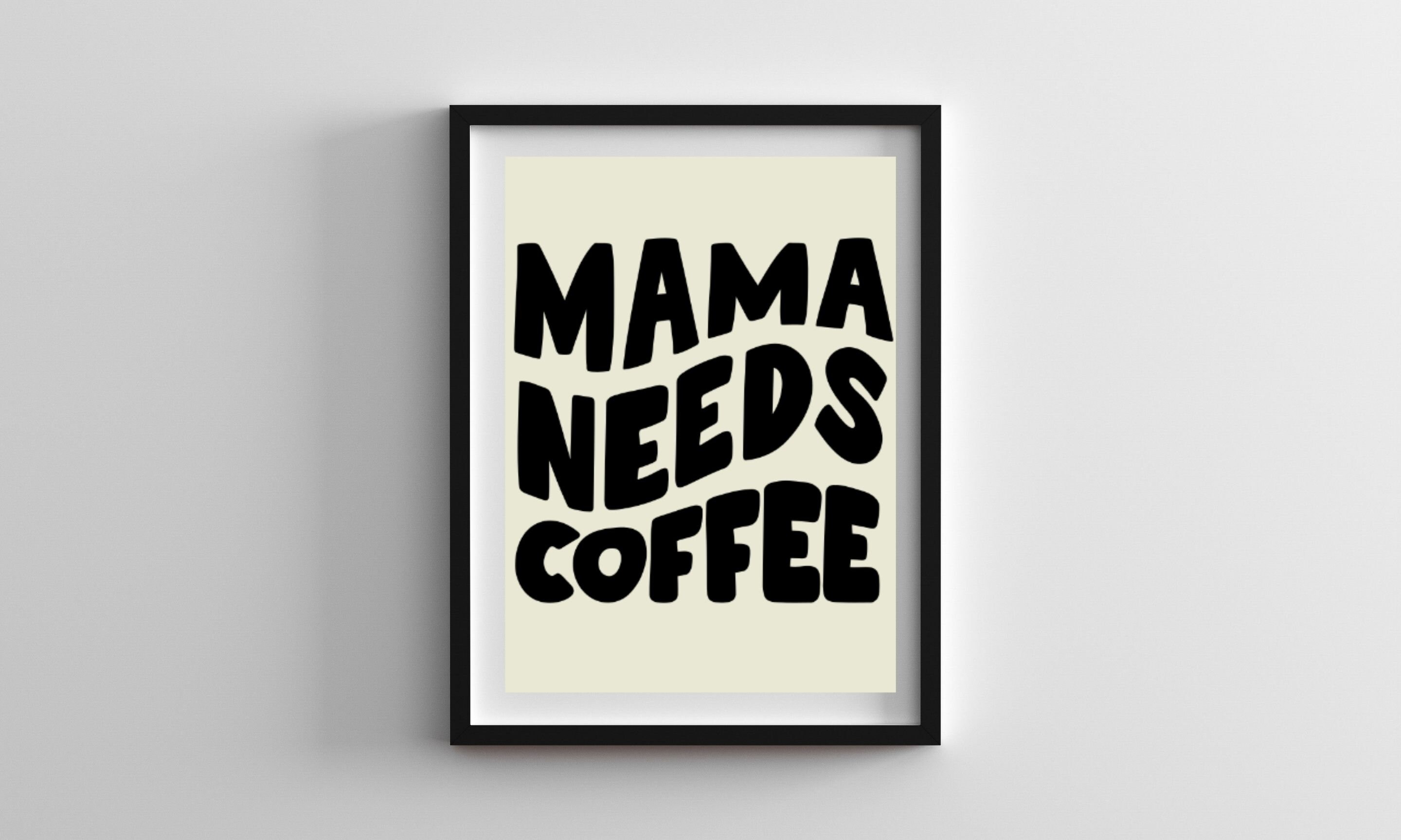 Coffee Wall Art Mama Home Decor Gift for Mom Coffee Lover Decor Kitchen