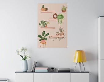 Boho Plant Canvas Botanical Garden Home Decor Nature Lover Accents for Bedroom Tropical Wall Art for an Organic Vibe Succulent Accent