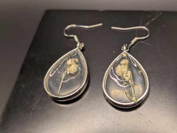 Real Flower Earrings - Cottagecore Homemade Jewelry