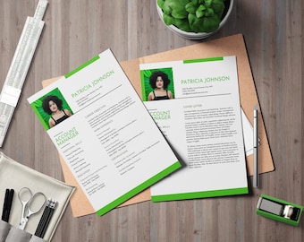Modern Resume Template Bundle: Chic CV & Cover Letter (Word, Pages, Google Docs)