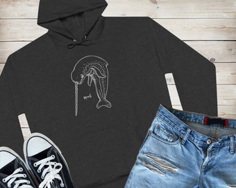 Narwhal = Mood. Unisex Hoodie.