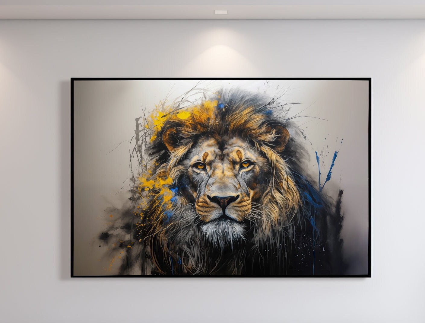 Lampe personnalisée 3D aquarelle Lion - LE CHEVAL ENCHANTÉ