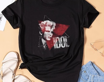 Vintage Single Stitch Billy Idol Charmed Life Tour Shirt, Classic