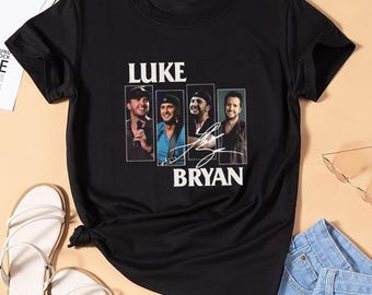 Maglietta grafica vintage anni '90 di Luke Bryan, maglietta alla moda del tour di Luke Bryan, regalo per fan di Luke Bryan, merchandising di Luke Bryan, maglietta da concerto di musica country