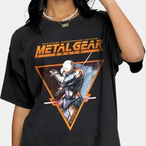 Metal Gear Solid Art T-shirt, Funny Metal Gear Shirt, Unisex Metal Gear Tees, Gift Idea Shirt, Retro Vintage Apparel, Short-Sleeve Top Tees