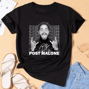 Post Malone Signature T-Shirt, Graphic Post Malone Tee, Rap Music Fan Gift, Hip Hop Concert Shirt, Unisex Rapper Merch, Aesthetic Tee