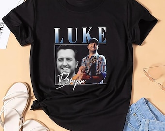 Maglietta alla moda del tour di Luke Bryan, maglietta grafica vintage anni '90 di Luke Bryan, regalo per fan di Luke Bryan, merchandising di Luke Bryan, maglietta da concerto di musica country
