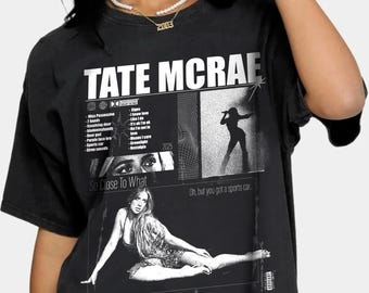 Vintage Tate McRae Concert Tee, Tate McRae Shirt, T8 McRae Fan Shirt, Pop Star Merch Gift, Unisex Tour T-Shirt