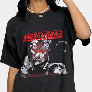 Metal Gear Solid T-shirts For Unisex, Funny Metal Gear Shirt, Summer Short Sleeve Tees, Solid Snake Game Woman Men T-Shirt, Clothing For Men