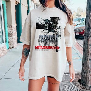 Solid Snake Cotton T-shirt,Vintage Short Sleeve Crewneck Tee,Metal Gear Tee, Round Collar Short Sleeve Shirt,Unisex Metal Gear Solid T-shirt