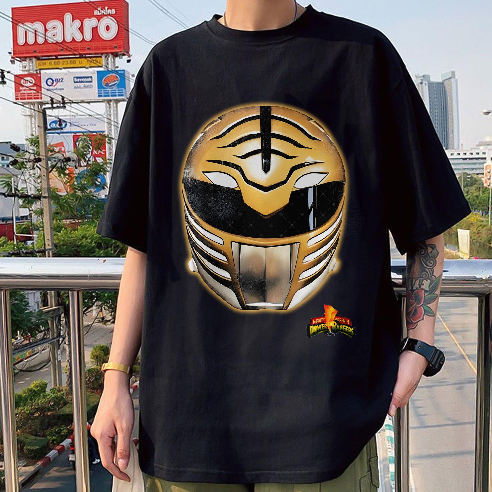 ホワイトレンジャーTシャツ、レトロパワーレンジャーシャツ、マイティ 
