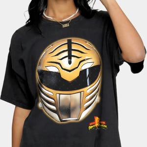 White Ranger T-Shirt, Retro Power Rangers Shirt, Mighty Morphin Power Rangers Tee, 90s Retro Graphic Shirt, Vintage Style Gift for Him
