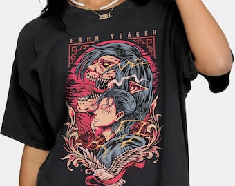 Attack On Titan Fashion Tees, Eren Yeager Unisex Shirt, Eren Yeager AOT Anime T-shirt, Attack Titan Unisex Shirt, Eren Yeager Aot Sweatshirt