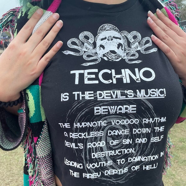 Beware the Techno T-Shirt // Women's Streetwear Shirt // Electronic Dance Music Wear // Warehouse Fashion // Women's Rave Clothes