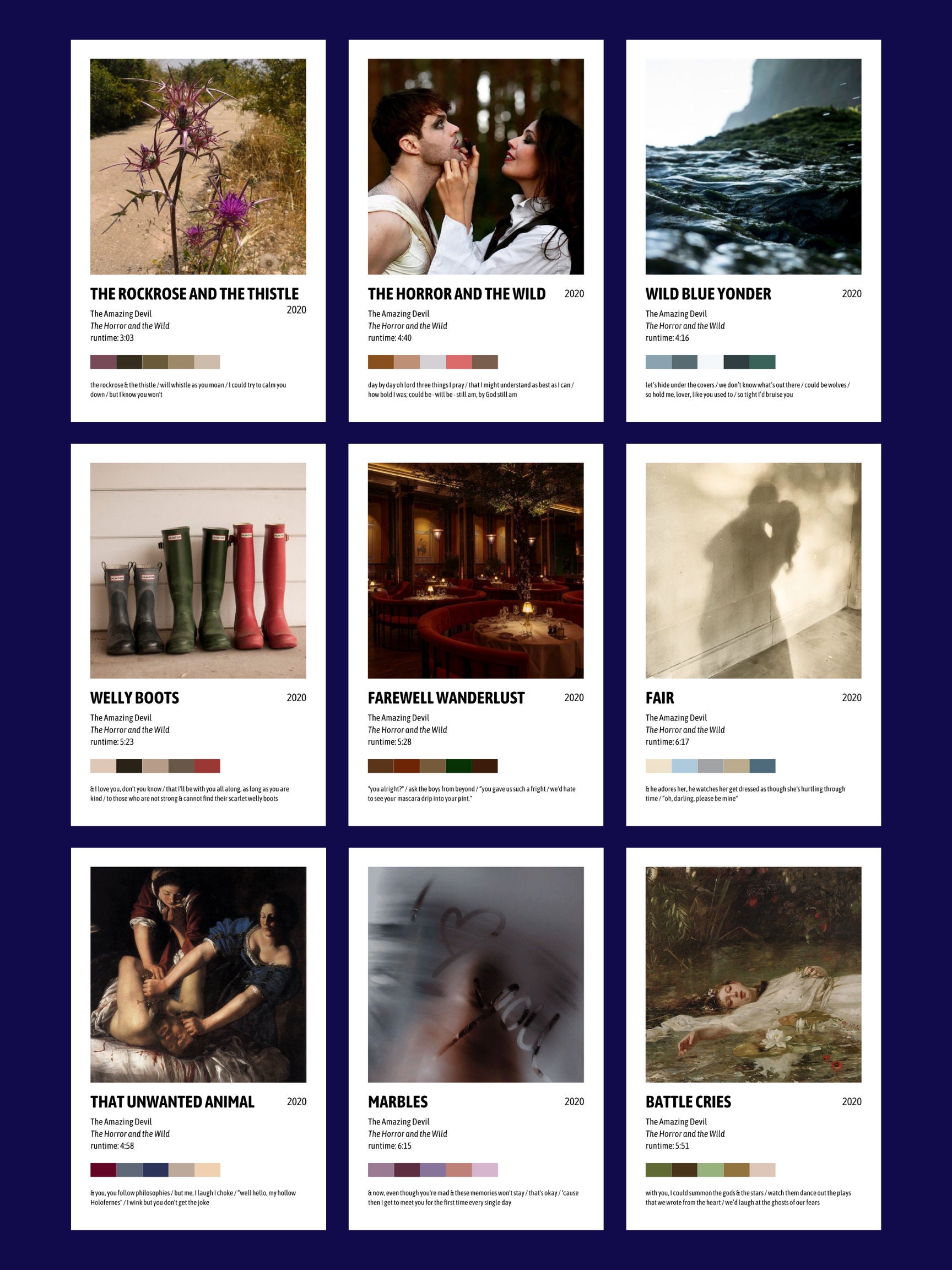 The Amazing Devil COMPLETE Albums Poster Set (all 3) | Aesthetic Music ...