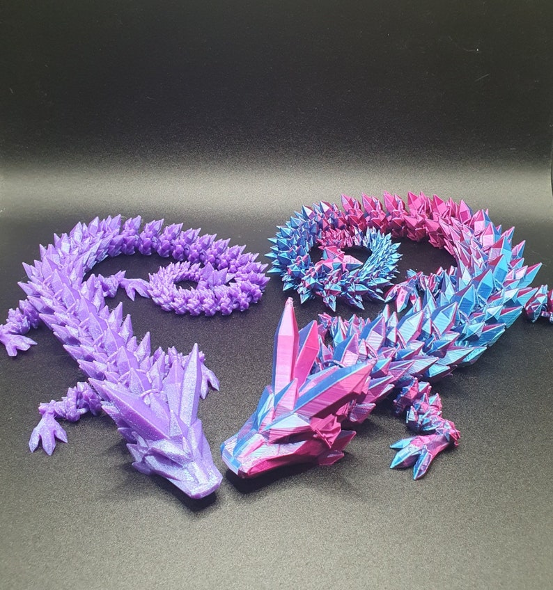 Quirky Articulate 3D Crystal Dragon image 2