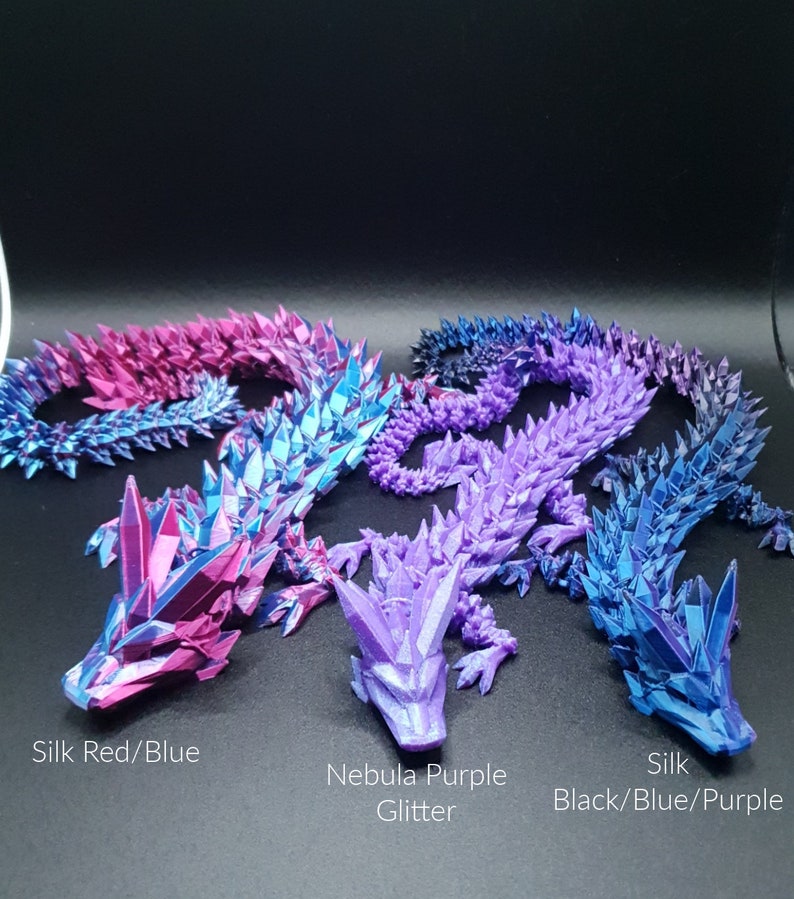 Quirky Articulate 3D Crystal Dragon image 1